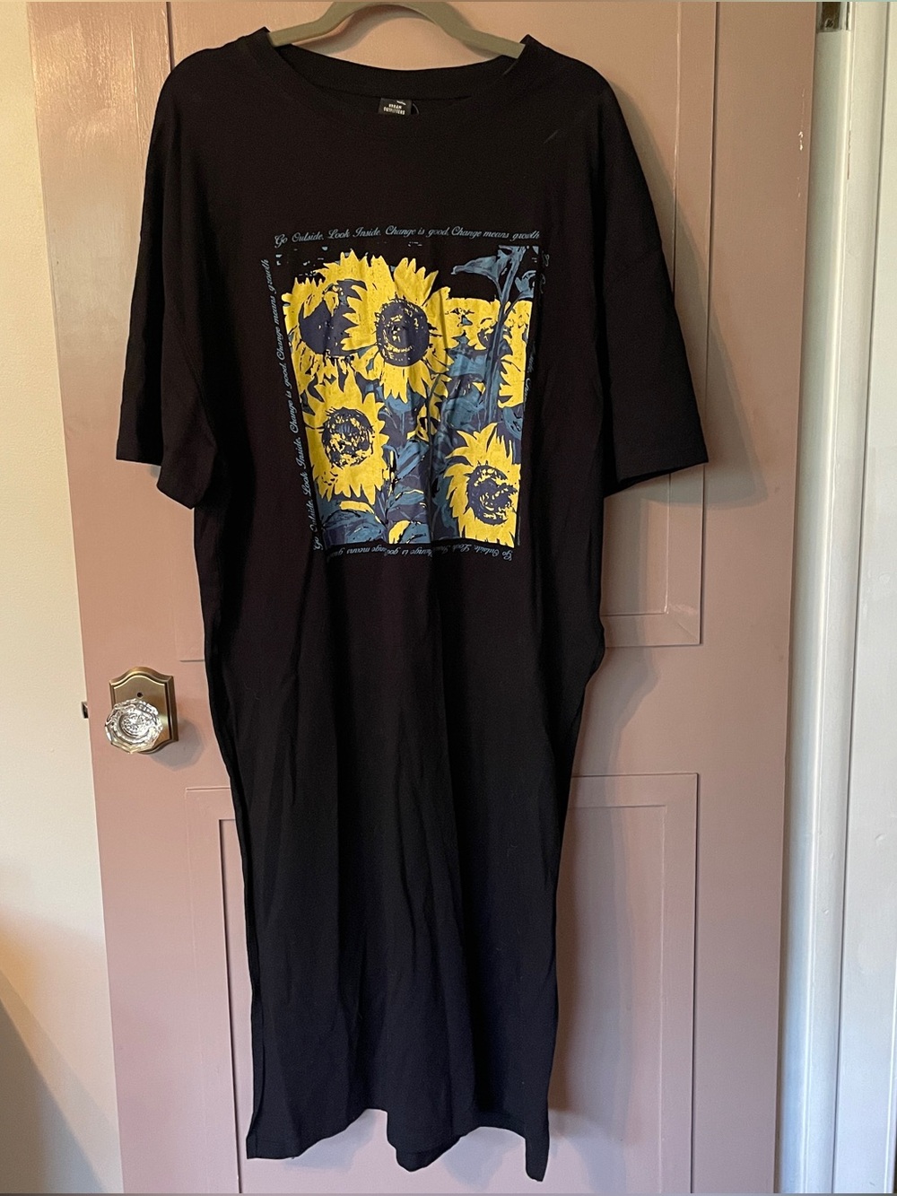 Graphic Sunflower T-Shirt Dress